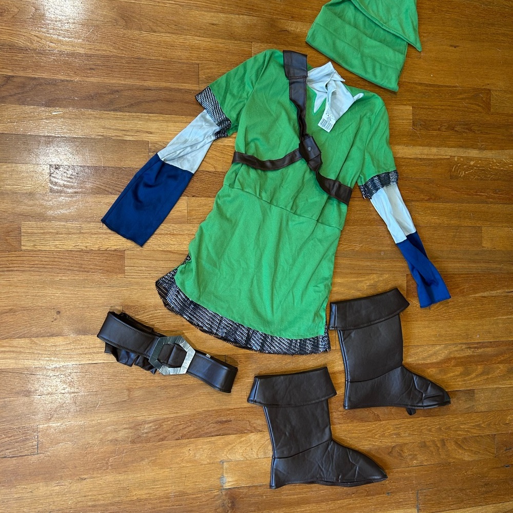 Kids Zelda Link Costume Set with Accessories 7/8